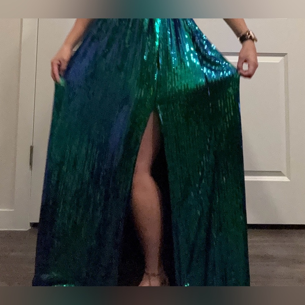 Sequin Mermaid blue/green dress - Picture 5 of 13